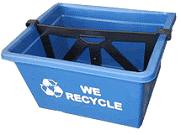 Deskside Recycling Container with Divider