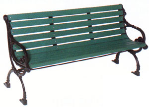 Image of Dina Victorian Bench in Green color