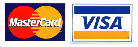 Visa and Mastercards payments accepted